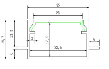 LED Alu Nass u. Trockenbau Profil Z-3520 inkl. Abdeckung matt 2000mm